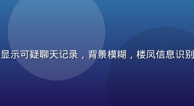 手机屏幕显示可疑聊天记录，背景模糊，楼凤信息识别场景还原